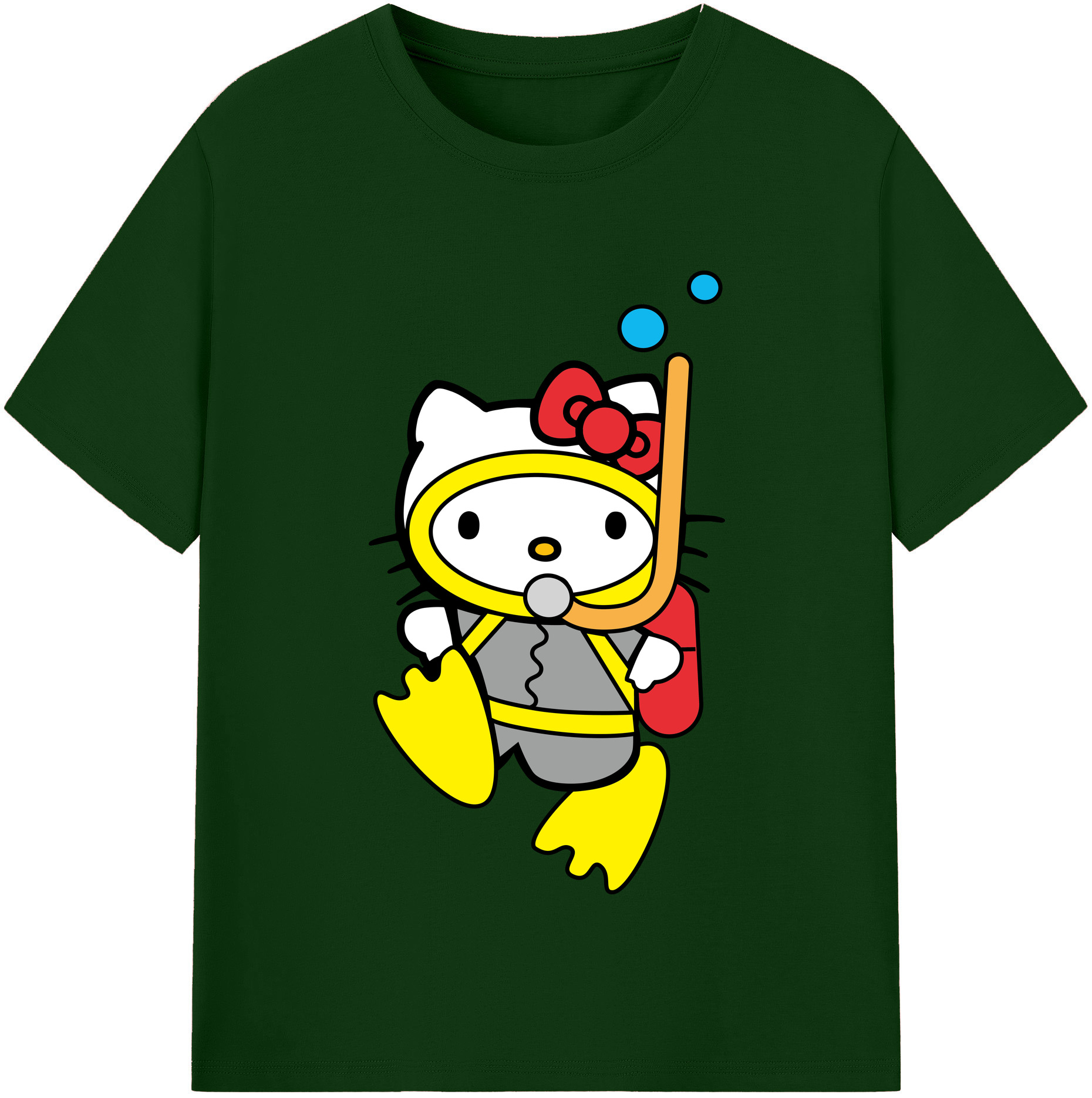 （画像用） Hello Kitty ハローキティ 綿100％半袖Tシャツ（フロントプリント）